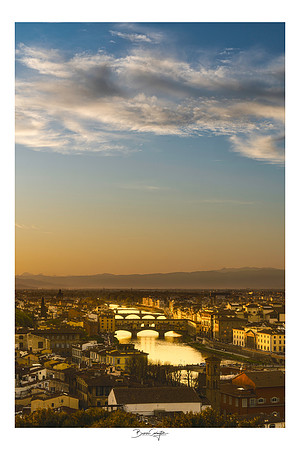 Golden Light on the Arno
