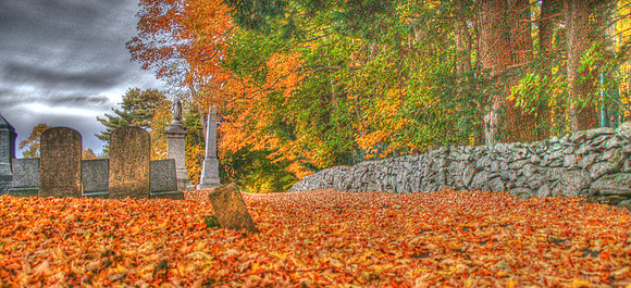 New England Cemetery in Autumn